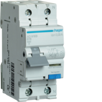 Kombinētais automāts 6kA 2P B 16A 30mA, AC tips