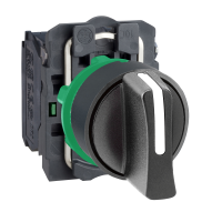 SCHNEIDER Selektora slēdzis, Harmony XB5 XB5AD41 2 pozīcijas 22mm 1NO melns