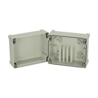 FIBOX ABS korpuss ar eņģēm 5814051 pelēks vāks 201 x 163 x 138