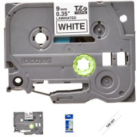 BROTHER Lente TZe-221 melns teksts uz balta 9mm x 8m