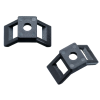 HAUPA Pamatne - skrūvējama kabeļu savilcēm 262165 UV, 7.8/Melna (100 gab.)