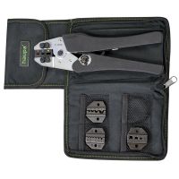 HAUPA Prese X-Crimp ar maināmām matricām 211692 Komplekts āderuzgaļiem un kurpēm ar 4 matricām un somu.