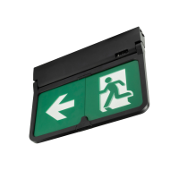 ROBUS Avārijas gaismeklis RSP3DT-04 SWISS PLUS Dual Test LED 2,5W IP20 285x35mm 26m redzamība, ar vairākām montāžas iespējām, korpuss melns