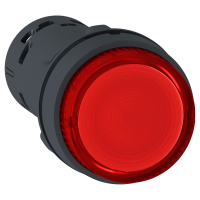 SCHNEIDER Spiedpoga ar LED apgaismojumu XB7NW34M1 1NO, 230V, sarkana