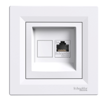 SCHNEIDER Data ligzda Asfora EPH4300121 z/a 1xRJ45 cat.5e UTP balta ar rāmīti