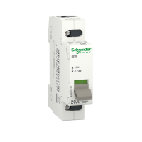 SCHNEIDER Slodzes atslēdzējs A9S60120 iSW 1P 20A 250V Acti9