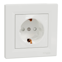 SCHNEIDER Rozete Asfora EPH2900221 ar zem., balta z/a ar rāmīti