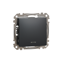 SCHNEIDER Slēdzis SDD114101L Sedna 10AX zils indikators LED, antracīts