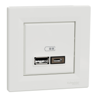 SCHNEIDER USB lādētājs EPH2700321 ASFORA 2,4 A, Balts