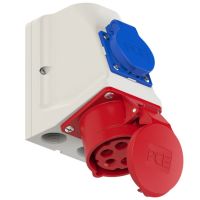 PCE CEE Kombinētā rozete 9215-6 v/a 16A 5P 400V 6h + Schucko 16A 230V IP44