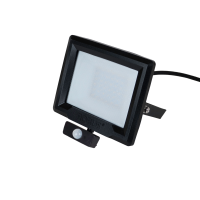 Prožektors LED HiLume 50W 4000K 3900lm IP65 IK05 melns, ar sensoru