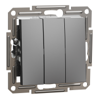 SCHNEIDER Slēdzis EPH2100171 Asfora 1+1+1, antracīts
