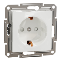 SCHNEIDER Rozete EPH2970221 Asfora ar zemējumu 16A, balta