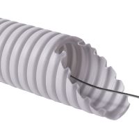 KOPOS Gofrētā caurule ar auklu1416E_K50D, pelēka D16mm 320N (50m)