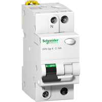 SCHNEIDER Komb. noplūdes strāvas slēdzis A9D22616 2P B16A/30mA AC-tips Acti9 Lite DPN
