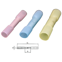 HAUPA Presējamais savienotājs 363502 1,5-2,5mm2 ar termonosēdināmo caurulīti, zils