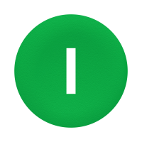 SCHNEIDER Pogas vāciņš ZBA331 zaļš ar simboluI