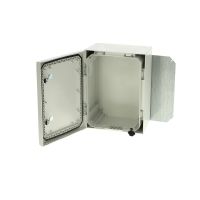 FIBOX Polikarbonāta korpuss 8120007 ARCA, pelēkas durvis, 2 slēdzenes 400x300x210