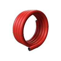 EVOPIPES Caurdures caurule 20400075H1004DE3C03 D75mm x 4.5mm, PEHD, 1250N, rullis 100m, sarkana EVOCAB STING