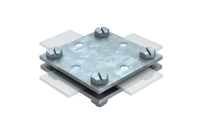 OBO Krustklemme 5314666 plakana/plakana bez starpplāksnes FT, FL 40 x FL 40