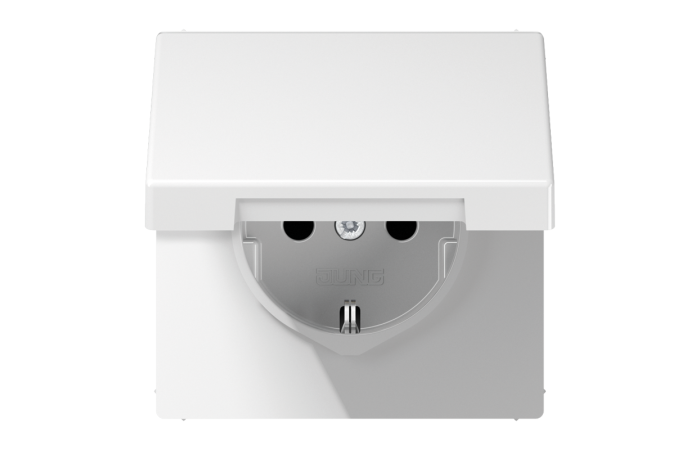 JUNG Rozete ar vāku LS1520KLWW LS1520KLWW, balta