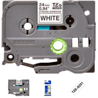 BROTHER Lente TZe-S251 Strong melns teksts uz balta 24 mm x 8m