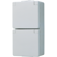 JUNG Rozete dubulta 622W v/a IP44 622W pelēka vertikāla