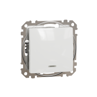 SCHNEIDER Pārslēdzis SDD111106L Sedna 10AX, zils ind. LED, balts