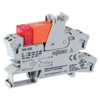 WAGO Relejs ar pamatni 230VAC 16A Moduļa platums: 15 mm 2,50 mm² pelēks