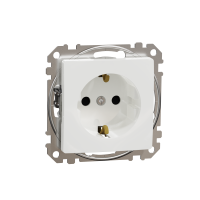 SCHNEIDER Rozete ar zemējumu SDD111021 Sedna DESIGN, balta