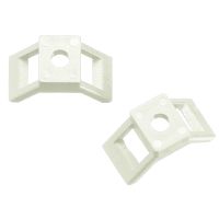 INTERCABLE Pamatne kabeļu savilcēm 183138 skrūvējama, (Taurenis), 30x15 mm, max 9 mm, balta