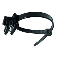 PROTEC Kabeļu savilce 05106627 PKBPV 200x4,8x45 melna ar stiprinājuma klipsi materiāliem 0,7mm-3mm.