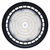 Gaismeklis LED HIGH BAY UBE 100W, 13000 lm, 4000K, IP65, IK08, 90°, 70000h, Ø258x139mm, 0-10V dimmējams
