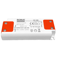 ROBUS LED barošanas bloks VEGAS 15W,RVA1512-PSU 12V, IP20, pastāvīgs spriegums