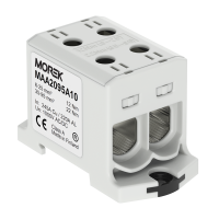 MOREK OTL95-2 spaile pelēka MAA2095A10 2XAl/Cu 6-95mm² 1000V
