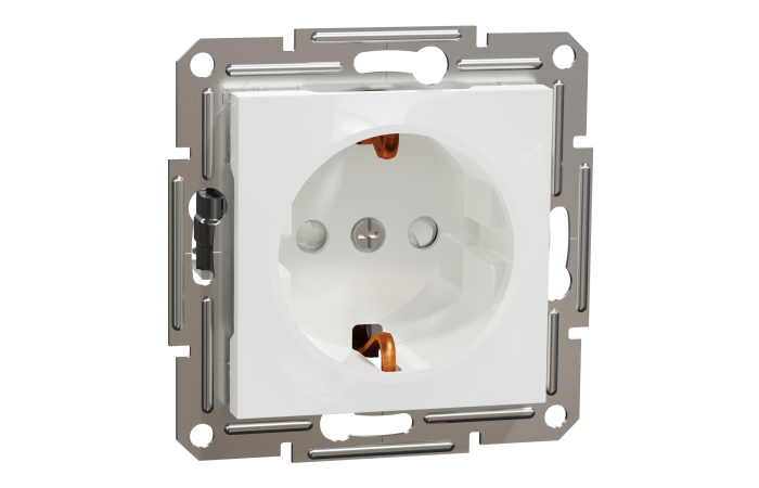SCHNEIDER Rozete EPH2970221 Asfora ar zemējumu 16A, balta