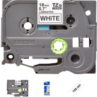 BROTHER Lente TZe-241 TZe-241 melns teksts uz balta 18mm x 8m