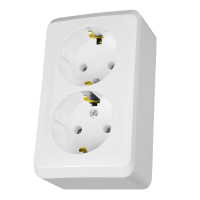 SCHNEIDER Rozete WDE001048 PRIMA 2-vietīga IP20, balta, virsapmetuma
