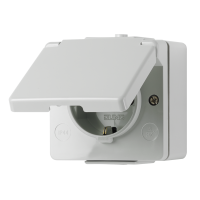 JUNG Rozete 620W v/a IP44 620W pelēka