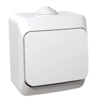 SCHNEIDER Slēdzis/pārslēdzis WDE000560 Cedar Plus IP44, balts, virsapmetuma
