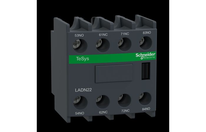 SCHNEIDER Papildkontakts LADN22 2NO+2NC LC1-D, montējams no priekšas