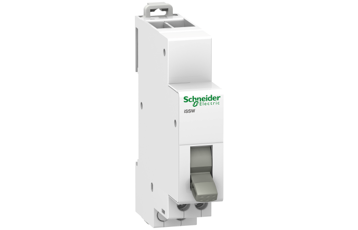 SCHNEIDER Selektorslēdzis A9E18070 1P, 2 pozīciju, 1CO, 20A, 250V AC, 18mm