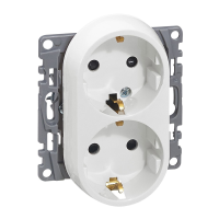LEGRAND K-ligzda 2-viet. montējama vienā kārbā 764544 NILOE 2X2P+E balta