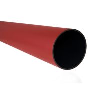 Caurdures caurule D160mm x 9.5mm, PEHD, 1250N, stanga 12m, sarkana (iep.396m)