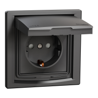 SCHNEIDER Rozete EPH3100371 1-v, zem., IP44, antracīts