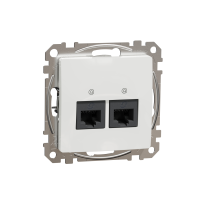SCHNEIDER Rozete SDD111452 DATA CAT 5E UTP, Sedna, 2xRJ45, balts
