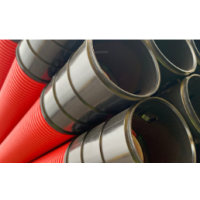 PE kabeļu aizsargcaurule, 110/95x6m 750N, sarkana