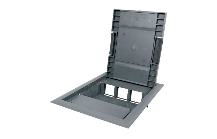 KOPOS Grīdas kārba/rāmis,KOPOBOX 57_LB max. 6 rozetēm (45x45 mm), IP 30, tumši pelēks