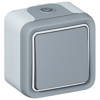 LEGRAND Pārslēdzis 069711 v/a 10A 250V IP55/IK07 pelēks PLEXO