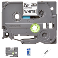 BROTHER Lente TZe-231 melns teksts uz balta 12mm x 8 m